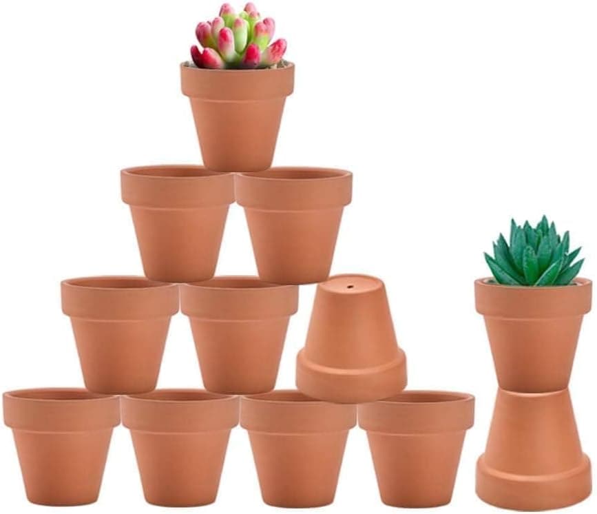 2.5 Inch Terracotta Pots - 12 Pack with Drainage image 1