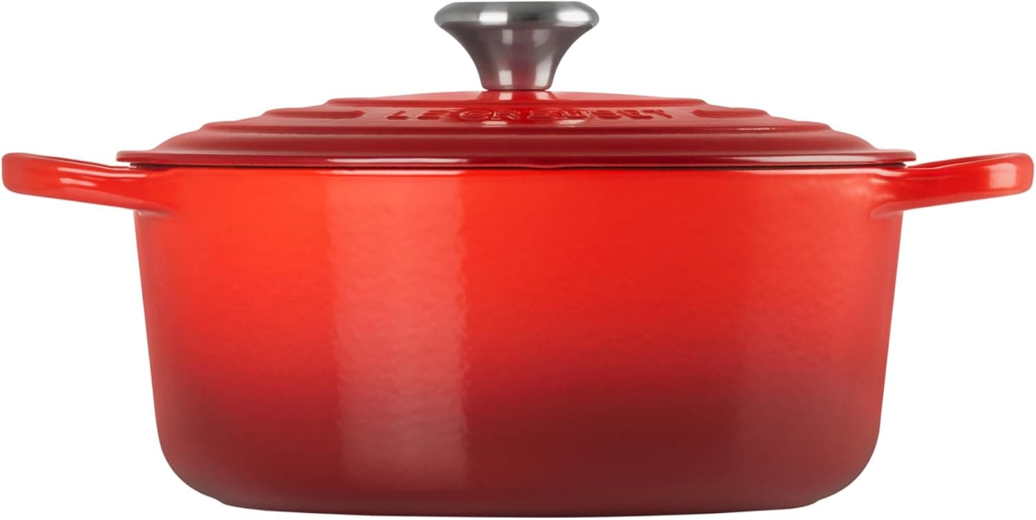Le Creuset Enameled Cast Iron Signature Round Dutch Oven, 5.5 qt., Cerise thumbnail 4