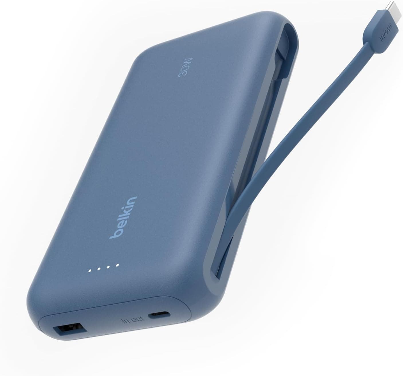 Belkin Portable Charger 20000 mAh with Integrated Cable - Blue — Spring Gift Ideas gift idea