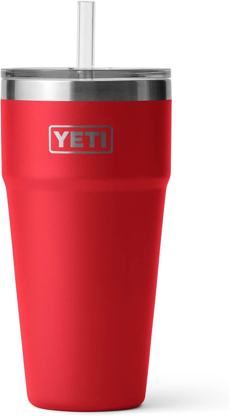 YETI Rambler 26 oz Straw Cup in Rescue Red thumbnail 3