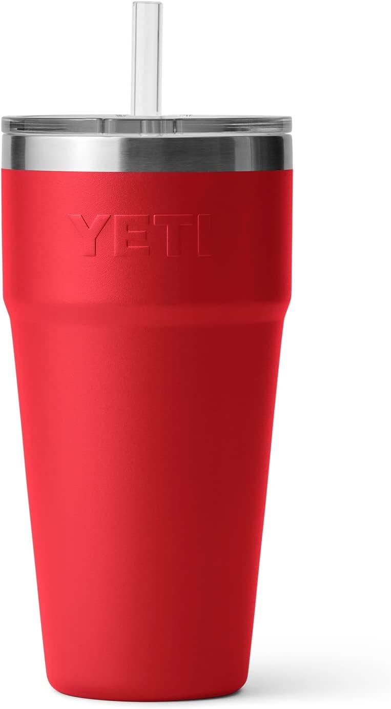 YETI Rambler 26 oz Straw Cup in Rescue Red thumbnail 5