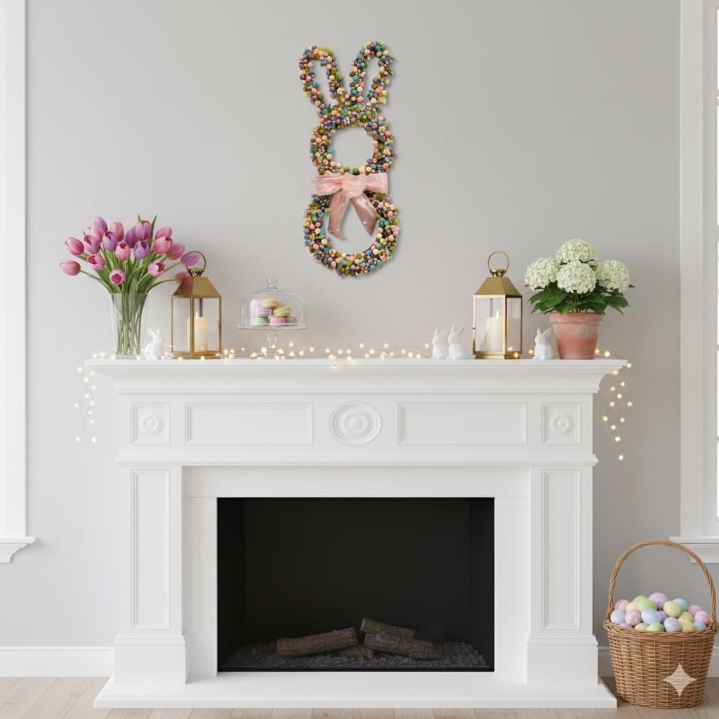18 Inch Easter Bunny Berries Wreath thumbnail 5