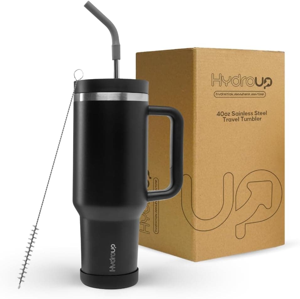 HYDROUP 40oz Travel Tumbler with Handle and Slider Lid image 1