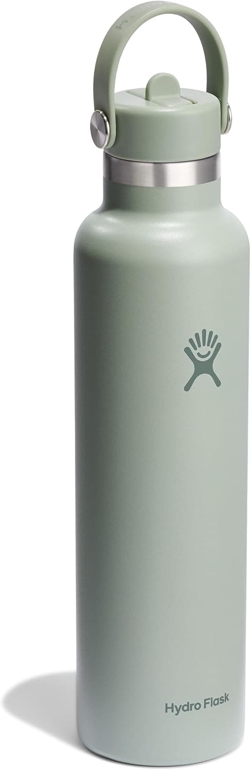Hydro Flask 24 oz Insulated Water Bottle with Straw Lid - Agave Green thumbnail 2
