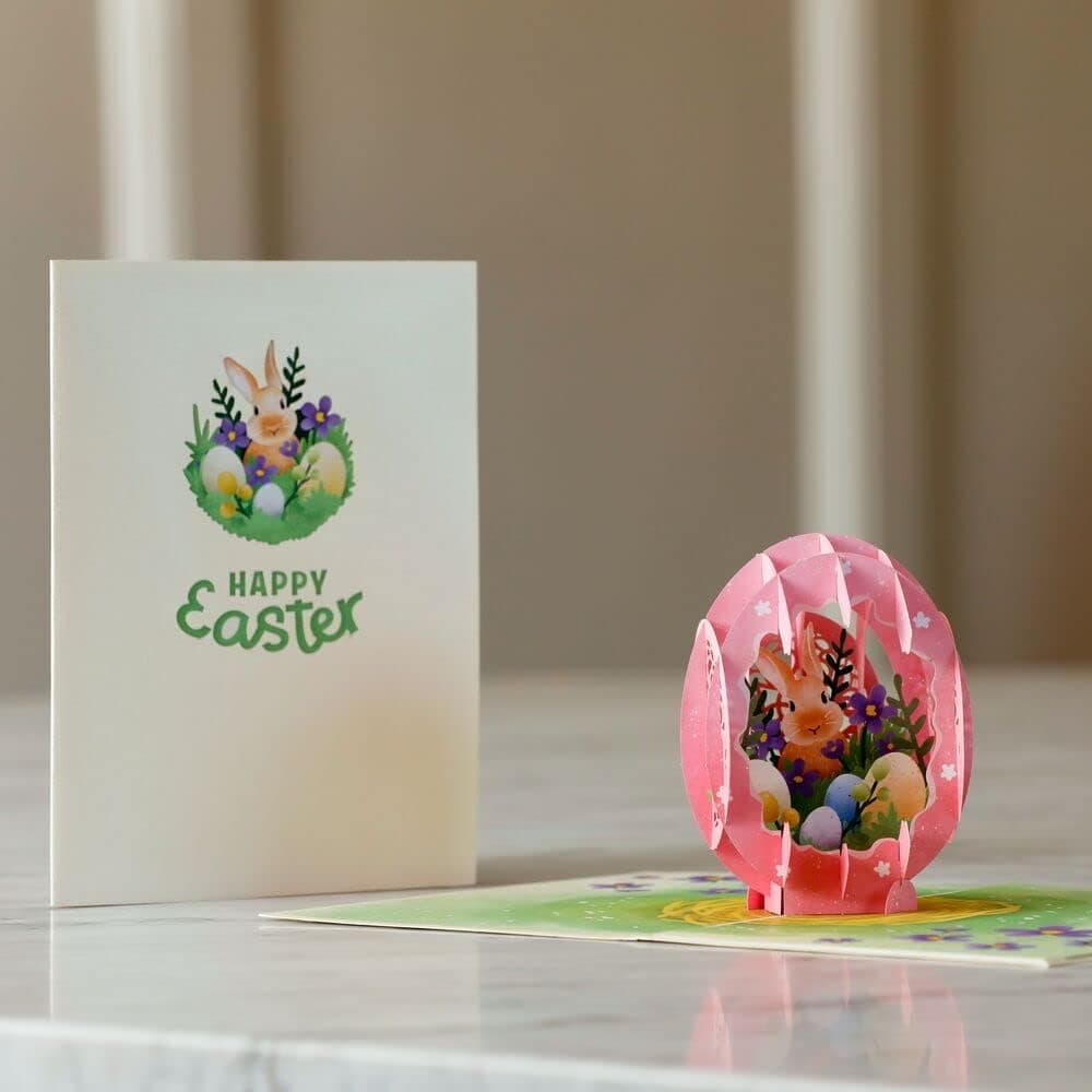 Lovepop Egg 3D Pop-Up Easter Card for Kids - for Boys, Girls, Him, Her - Floral Greeting Card - 5" x 7" - Envelope Included : Office Products thumbnail 2