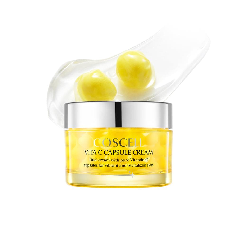 COSCELL Vita C Capsule Cream - Korean Boba Vitamin C Capsule Brightening Cream - Lightweight Moisturizer For Radiant Skin, 50ml / 1.69 Fl Oz : Beauty &amp; Personal Care — Easter Gifts gift idea
