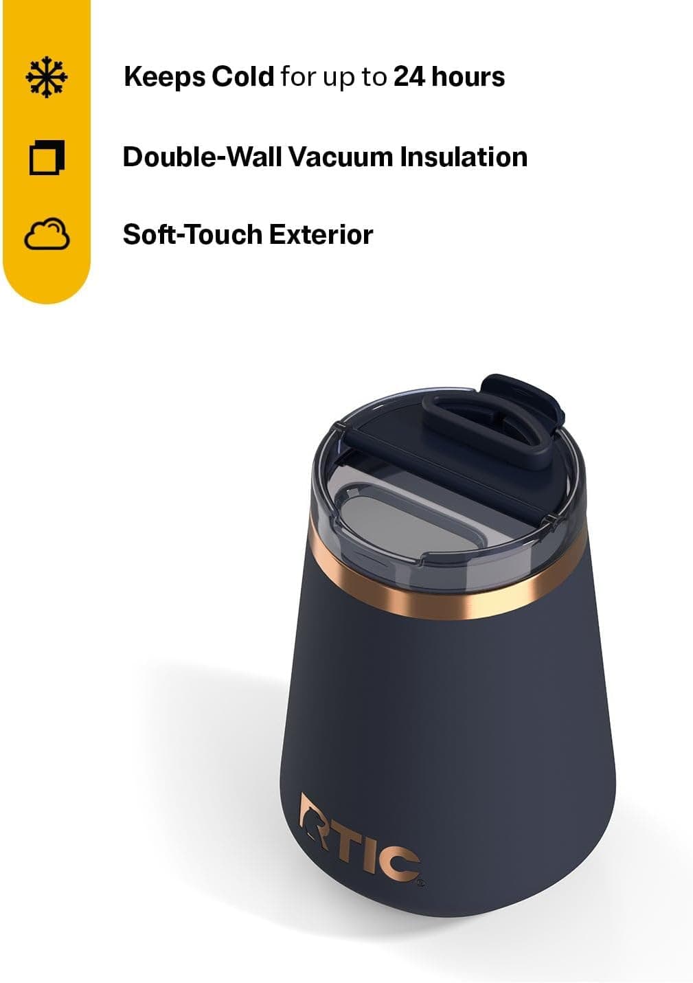 RTIC Happy Hour 12oz Wine Tumbler with Lid thumbnail 3