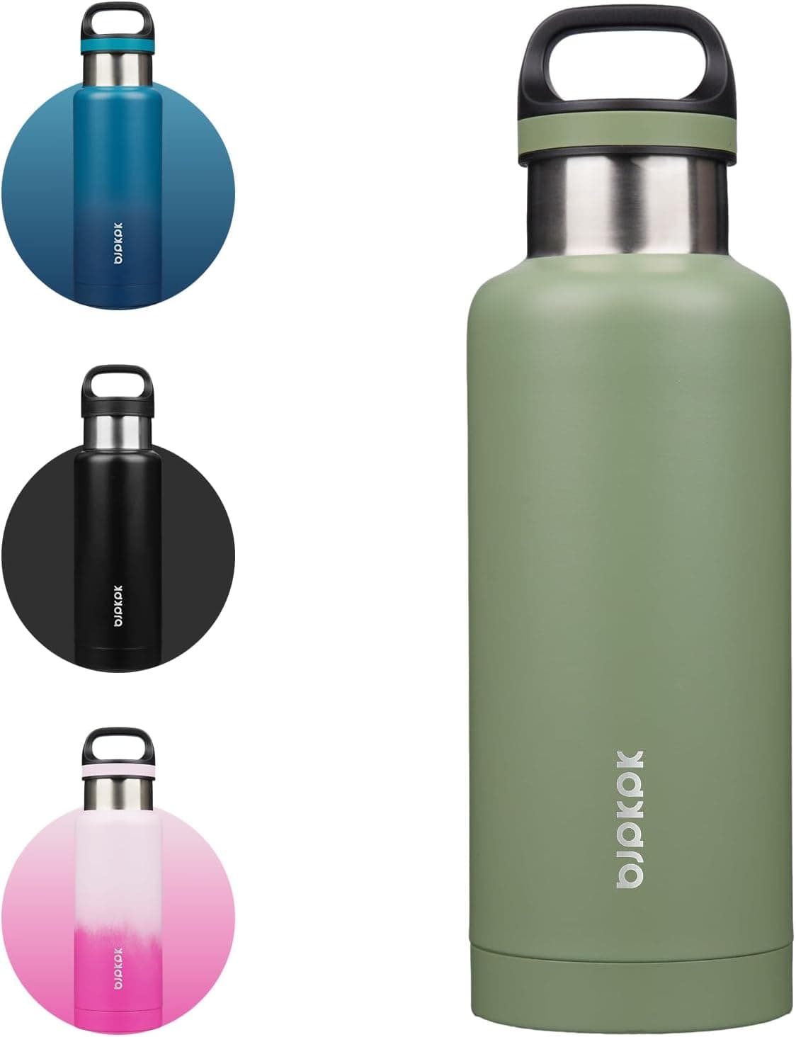 BJPKPK Insulated Water Bottle 32oz Stainless Steel with Handle image 1