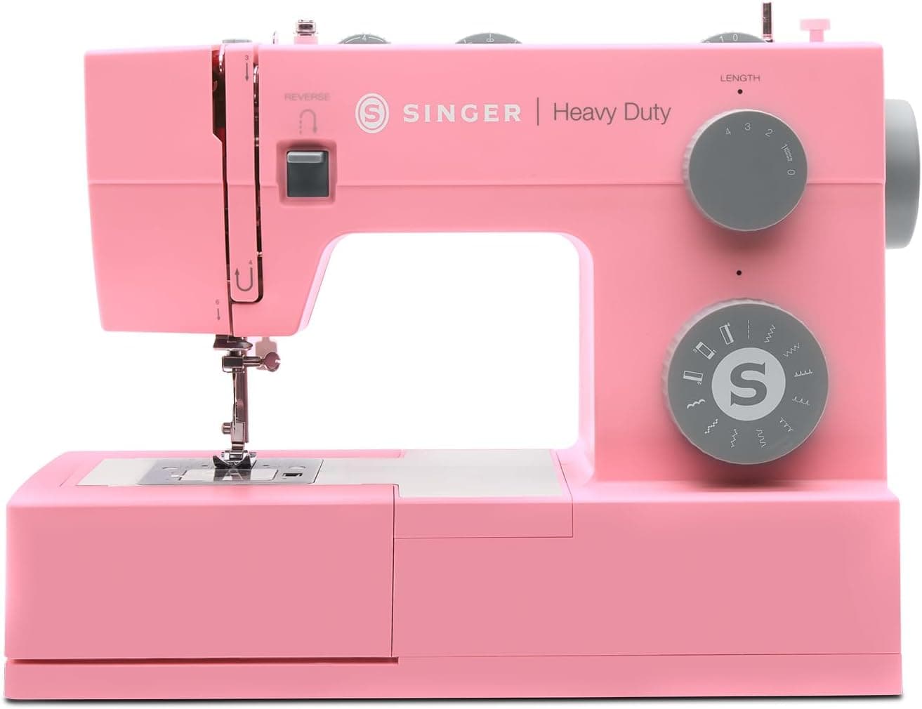 SINGER® Heavy Duty 4411 (Pink) High Speed Sewing Machine + Accessories | 11 Built-In Stitches Deliver 69 Stitch Applications | 60% More Power, 1100 Stitches/Min | Metal Frame, 4-Step Buttonhole image 1