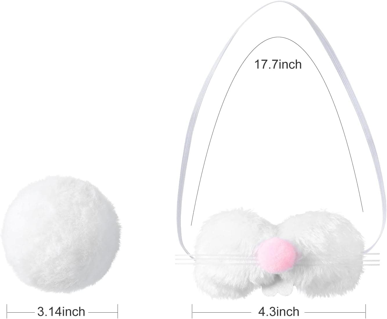 Fancheer Plush Bunny Nose Tail Set thumbnail 2