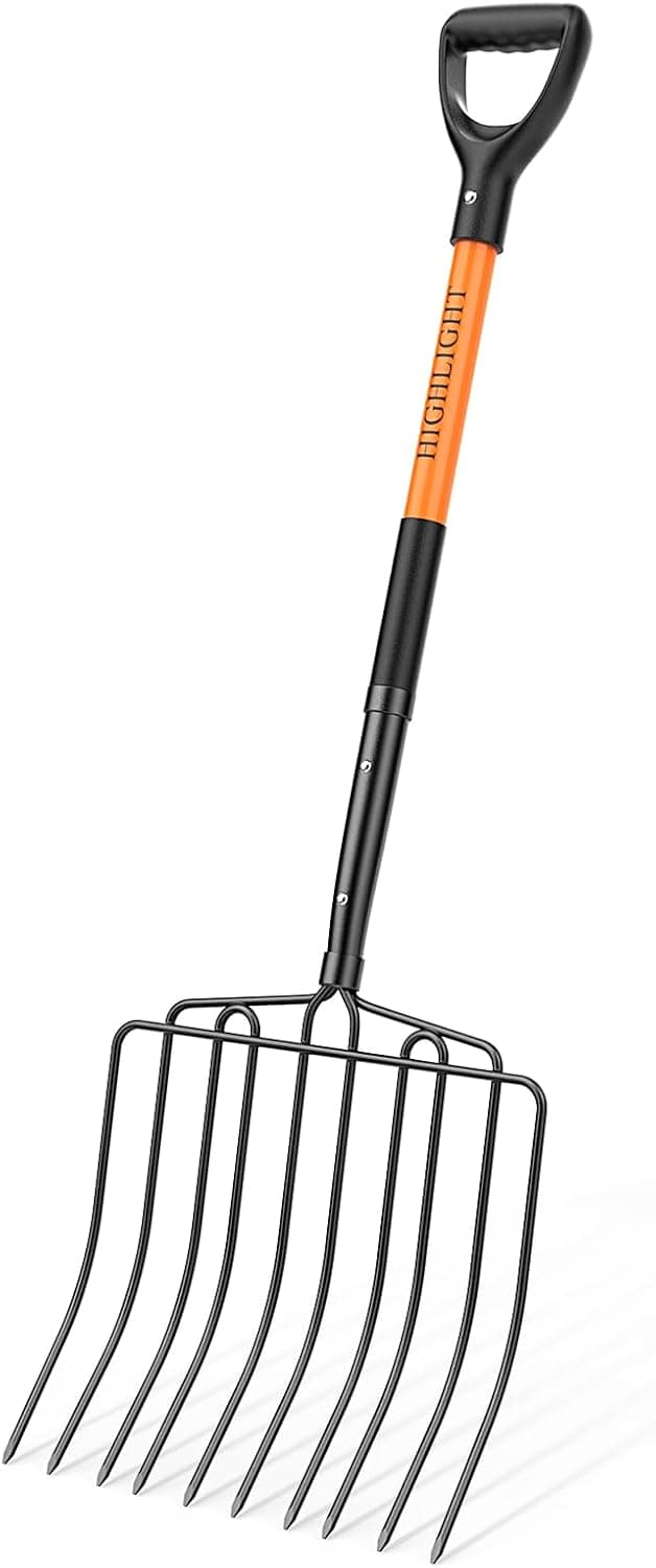 HIGHLIGHT 10-Tine Wide Head Pitch Fork with Fiberglass Handle image 1