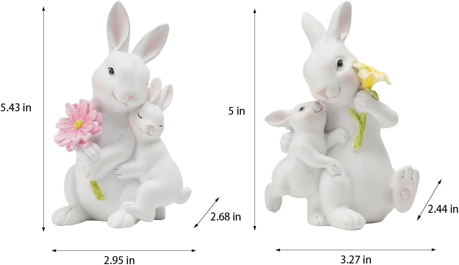 Braxio Easter Bunny Family Figurine Set of 2 thumbnail 3