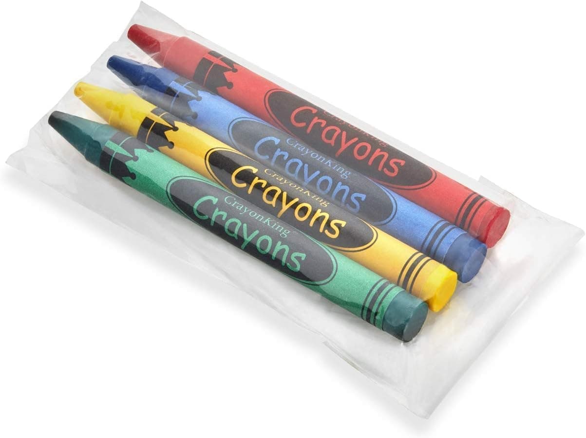 CrayonKing 25 Sets of 4-Packs (100 Bulk Crayons) – Non-Toxic, Individually Wrapped, Perfect for Parties, Restaurants, Classrooms &amp; More : Toys &amp; Games — Easter Gifts gift idea