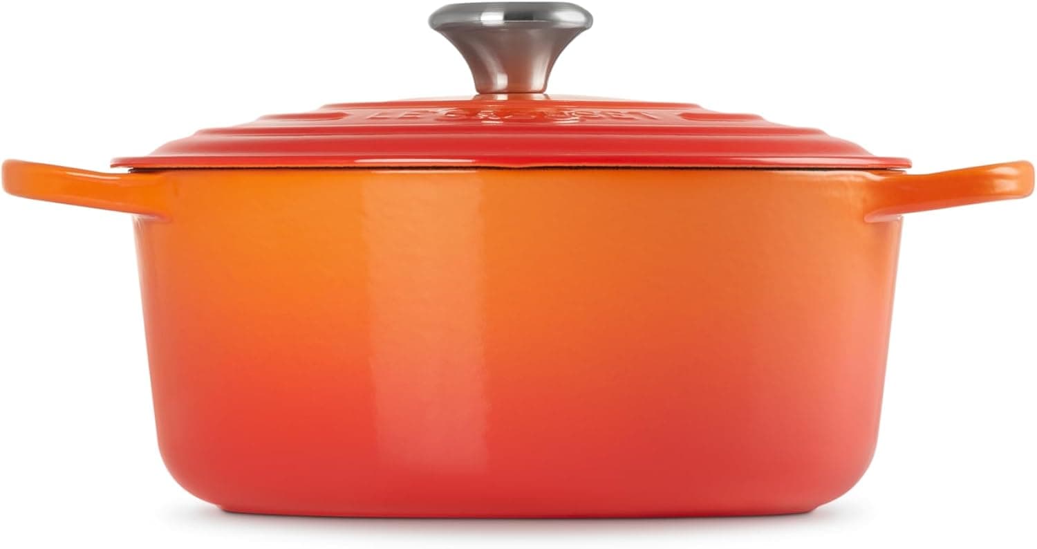 Le Creuset Enameled Cast Iron Signature Round Dutch Oven, 5.5 qt., Flame: Home &amp; Kitchen thumbnail 4