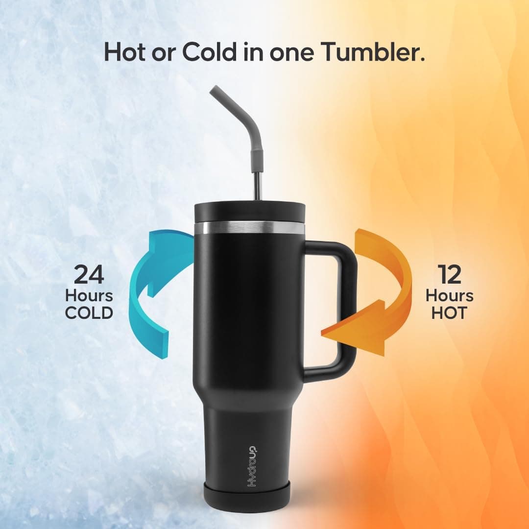 HYDROUP 40oz Travel Tumbler with Handle and Slider Lid thumbnail 4