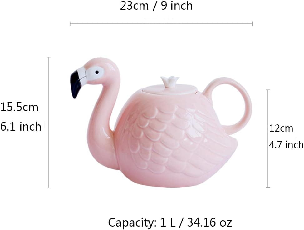 JointVictory Flamingo Coffee Mugs and Teapot Set thumbnail 3