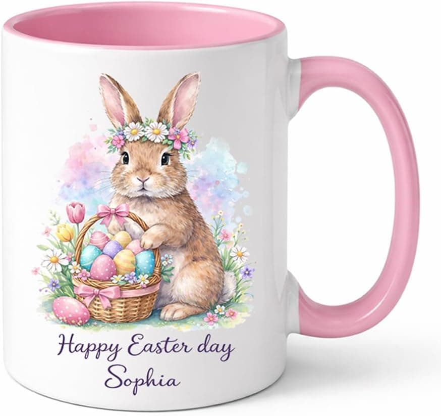 Personalized Easter Bunny Coffee Mug image 1