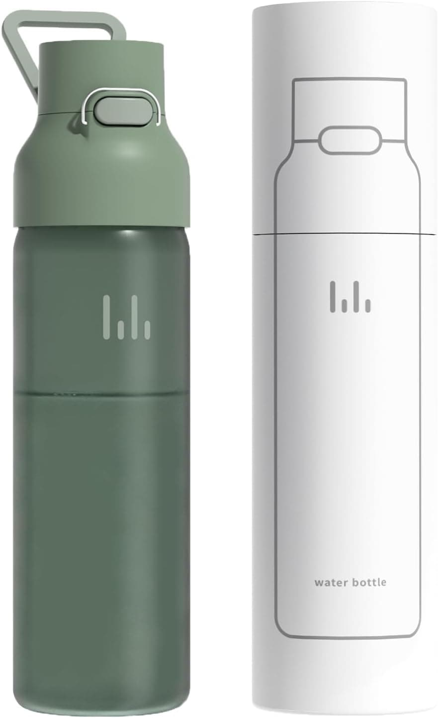 Levore 26oz Clear Water Bottle with One-Hand Flip Lid image 1