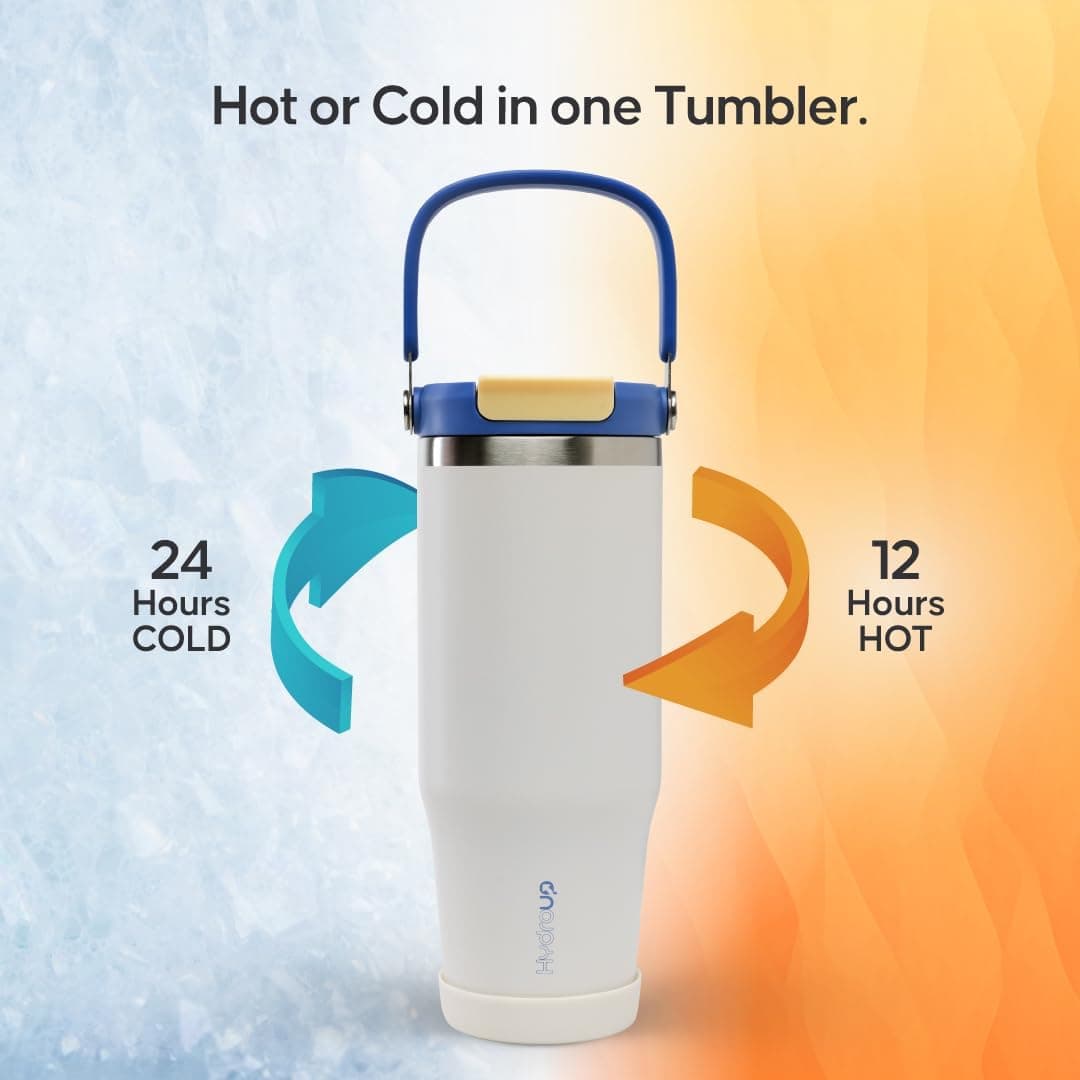 Hydroup Sport Tumbler 32oz Stainless Steel Water Bottle, Vacuum Insulated with 2-in-1 Lid (Straw &amp; Spout), Leak-Proof Reusable Travel Mug for Hot and Cold Drinks: Home &amp; Kitchen thumbnail 4