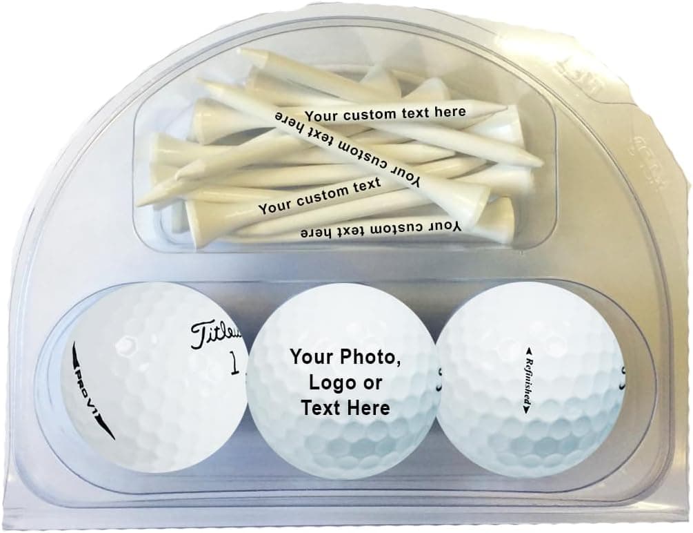Personalized Titleist Pro V1 Golf Balls - 3 Pack with Tees — Spring Gift Ideas gift idea