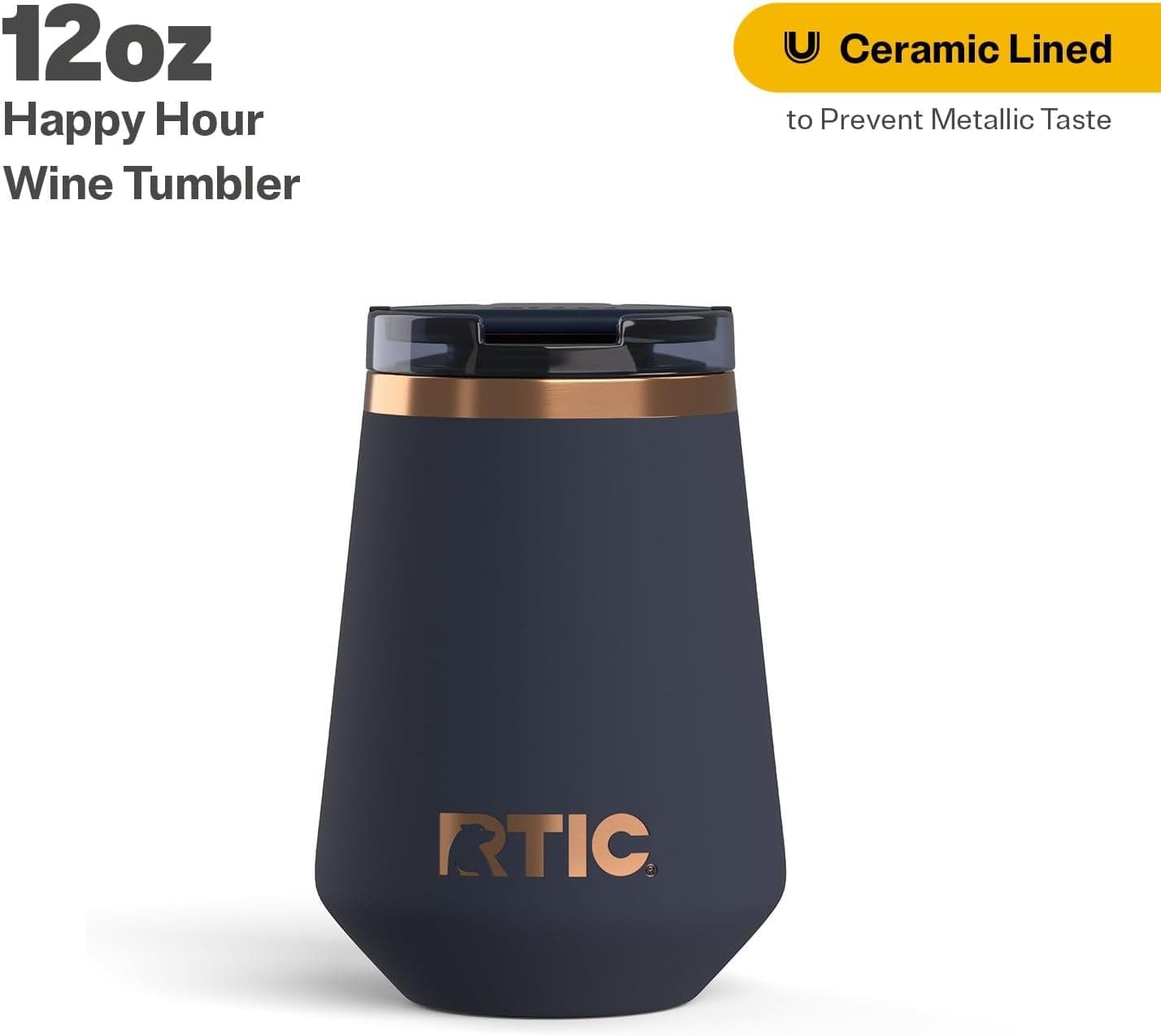 RTIC Happy Hour 12oz Wine Tumbler with Lid thumbnail 2