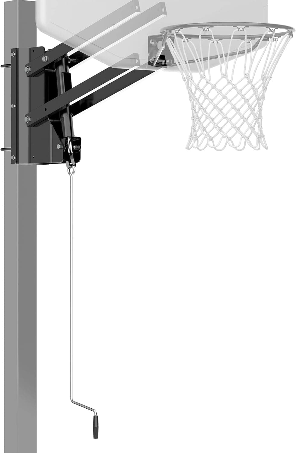 Spalding U-Turn® Basketball Backboard Lift System | Adapts to Fit 4" Square Pole or 3.5" Round Pole | Adjustable Height : Sports &amp; Outdoors thumbnail 2