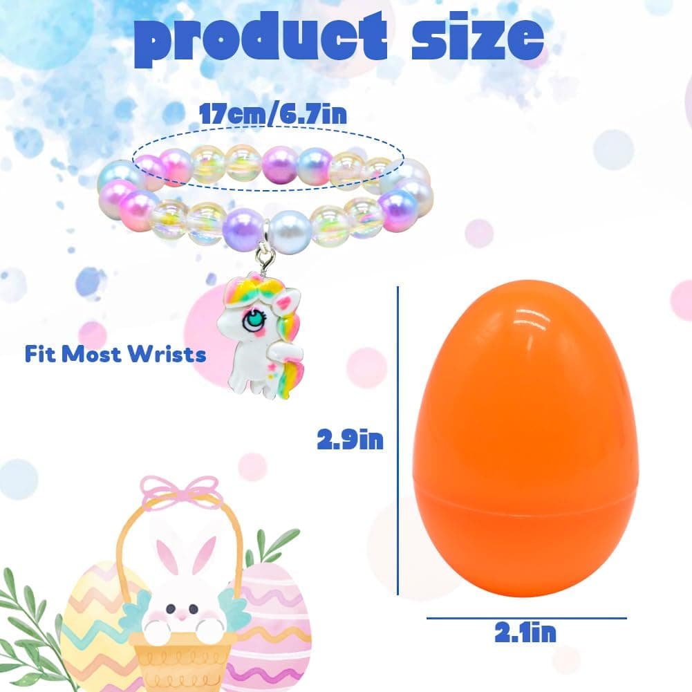 LUKBERA 12-Piece Easter Eggs Filled with Beaded Bracelets thumbnail 3
