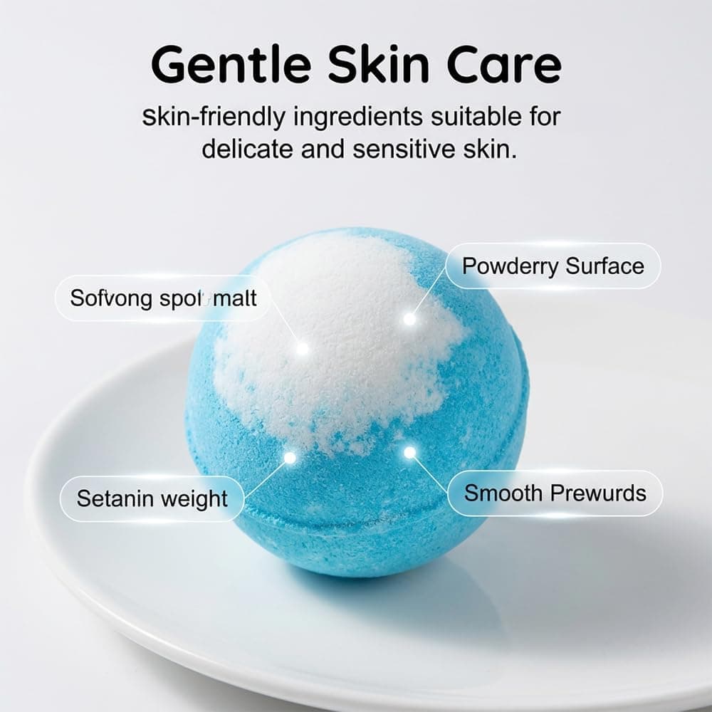 Ocean Toy Bath Salt Ball Sleeve Box Bath Bombs, 2026 New 12-Pack Bath Bombs with Surprise Spring Inside, Upgrade Easter Gifts Bubble Easter Basket Stuffers Easter Egg Fillers (Blue 12Pcs) : Beauty &amp; Personal Care thumbnail 4