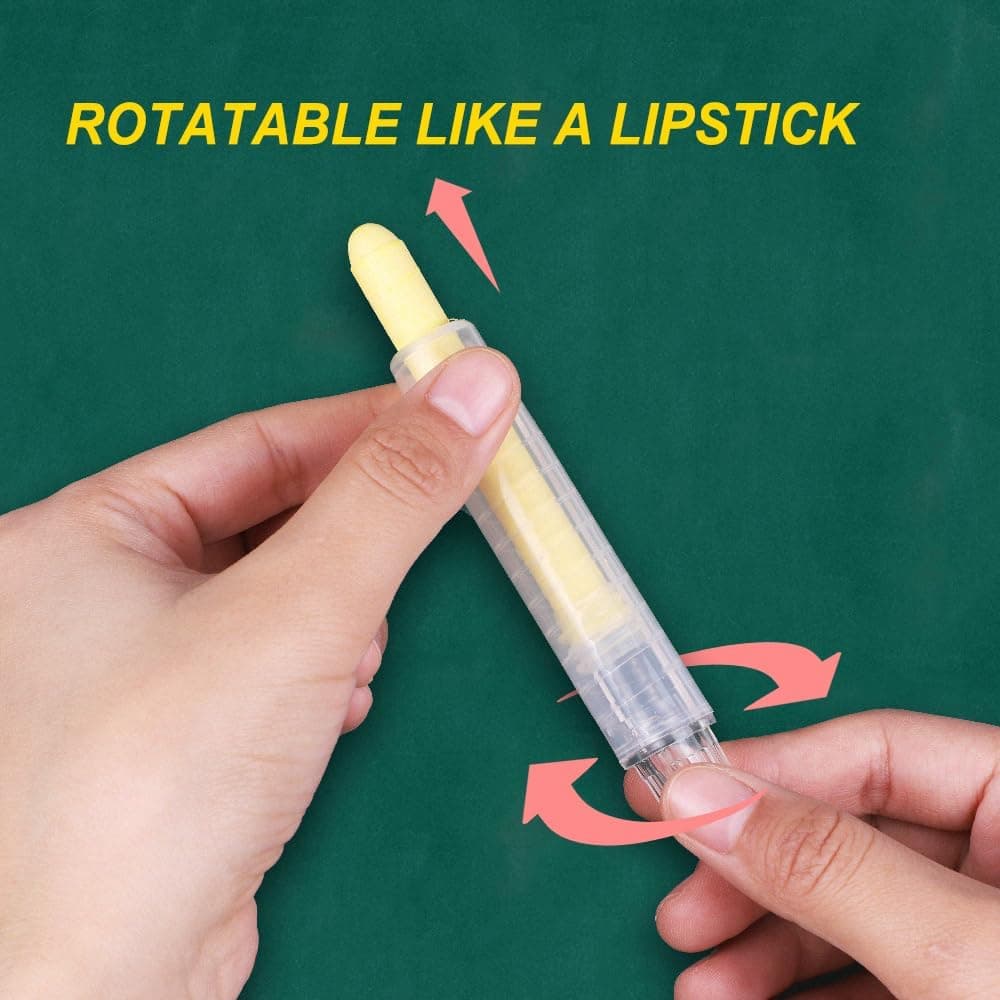 Dr. Magnet 12pcs Dustless Chalk for Chalkboard, Sidewalk Chalk with Holder, Non-Toxic Washable Chalk, Colored Chalkboard Chalk for Outdoor, Doodling, Drawing, Writing : Office Products thumbnail 2