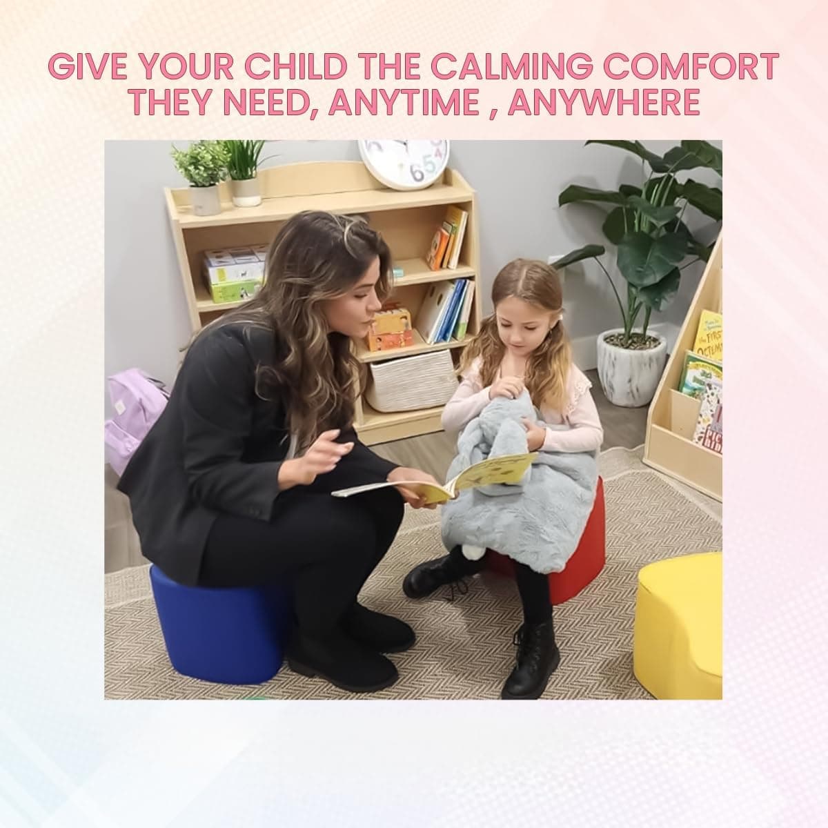 Schooled Weighted Lap Pad for Kids - 5LB Sensory Rabbit Blanket thumbnail 3