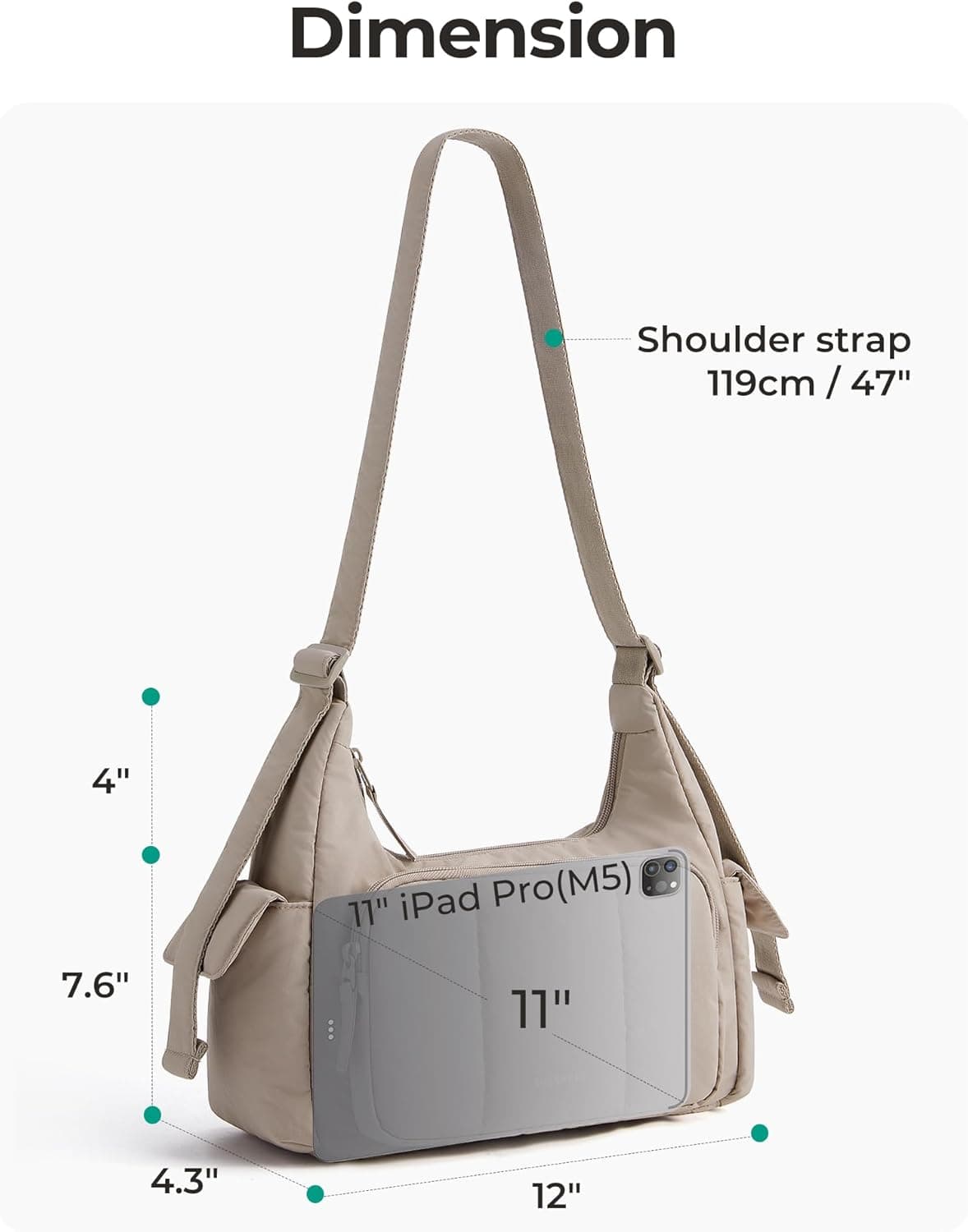 BAGSMART Crossbody Bags for Women, Small Puffer Purses for Women Daily/Travel, 6L Cute Fluffy Hobo Bag | Puffer Purses, Cute Crossbody bag, Small purse, Lightweight bag, Water-resistant, small diaper bag : Clothing, Shoes &amp; Jewelry thumbnail 3