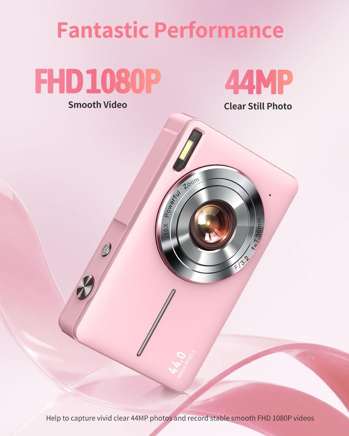 Digital Camera FHD 1080P Kids Camera with 32GB Card and 2 Batteries thumbnail 2