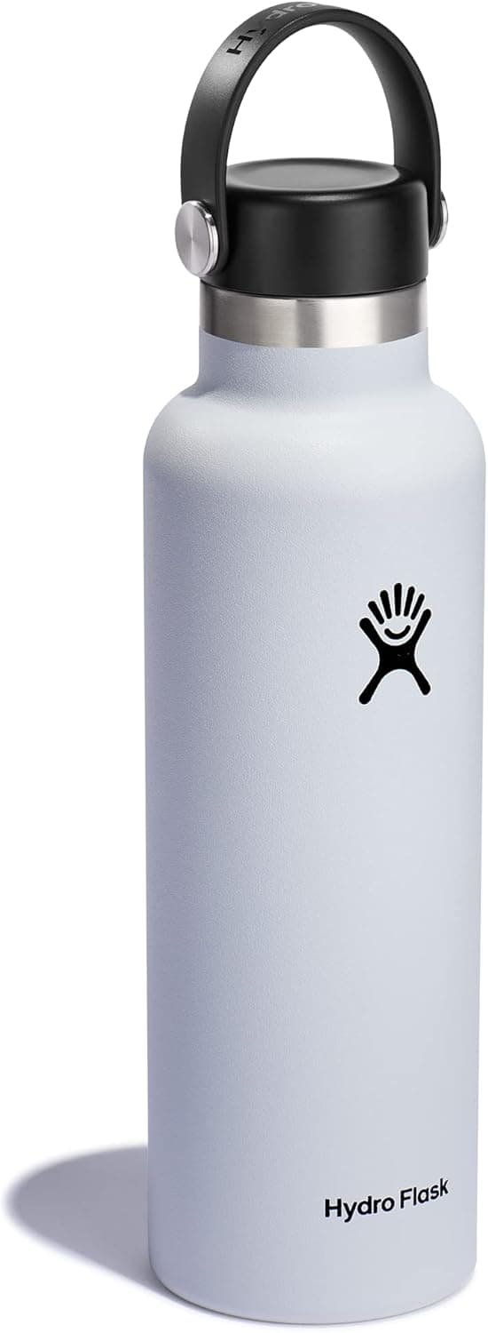 Hydro Flask Water Bottle - 21 Oz Insulated Stainless Steel in White thumbnail 2