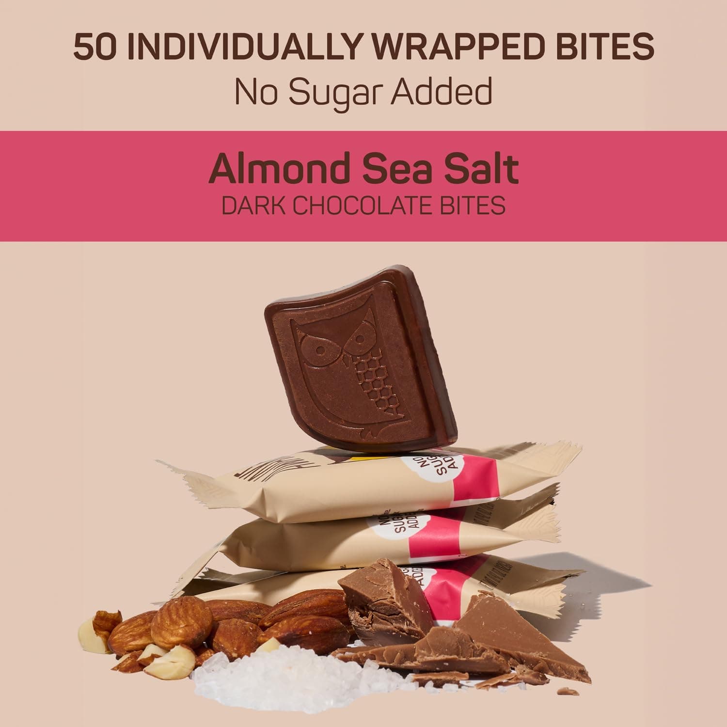 AWAKE Caffeinated Chocolate Bites - Almond Sea Salt Dark Chocolate thumbnail 5