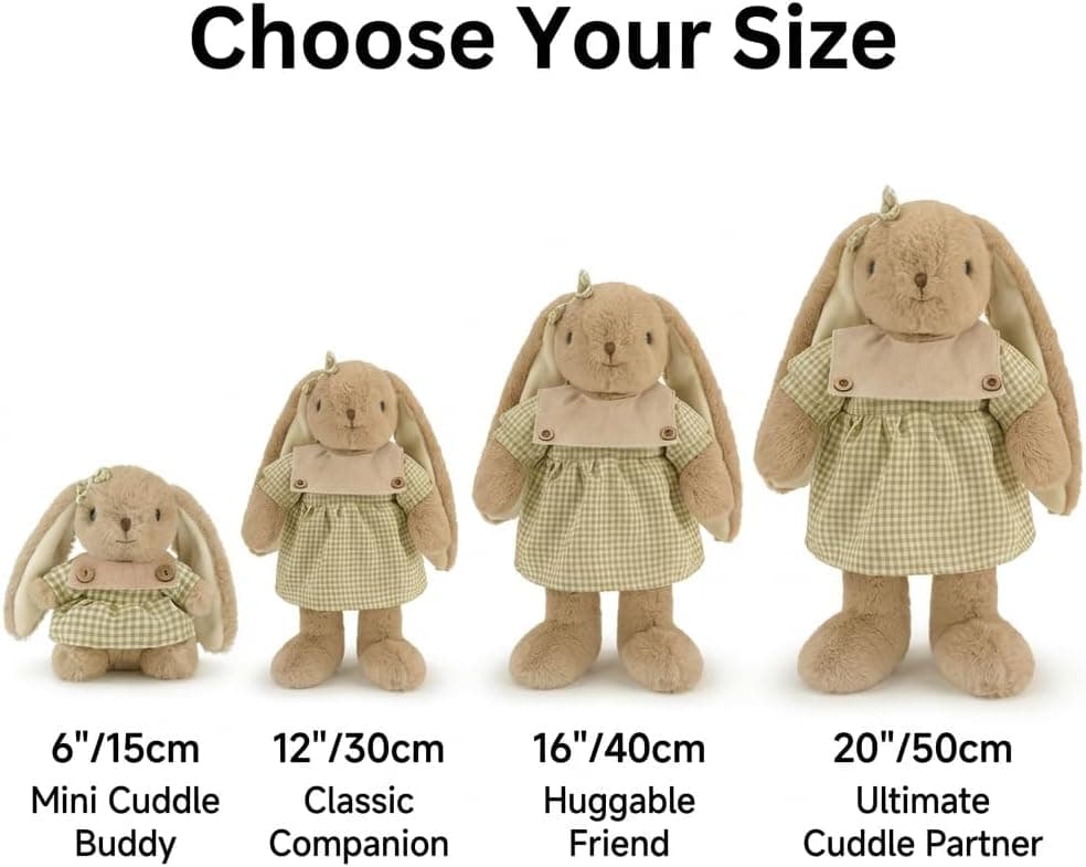 Jorkei Bunny Stuffed Animals, Soft &amp; Cute Rabbit Plush Toys, Rabbit Stuffed Animal, Easter Bunny Plush Toys (Brown 16inch) : Toys &amp; Games thumbnail 5