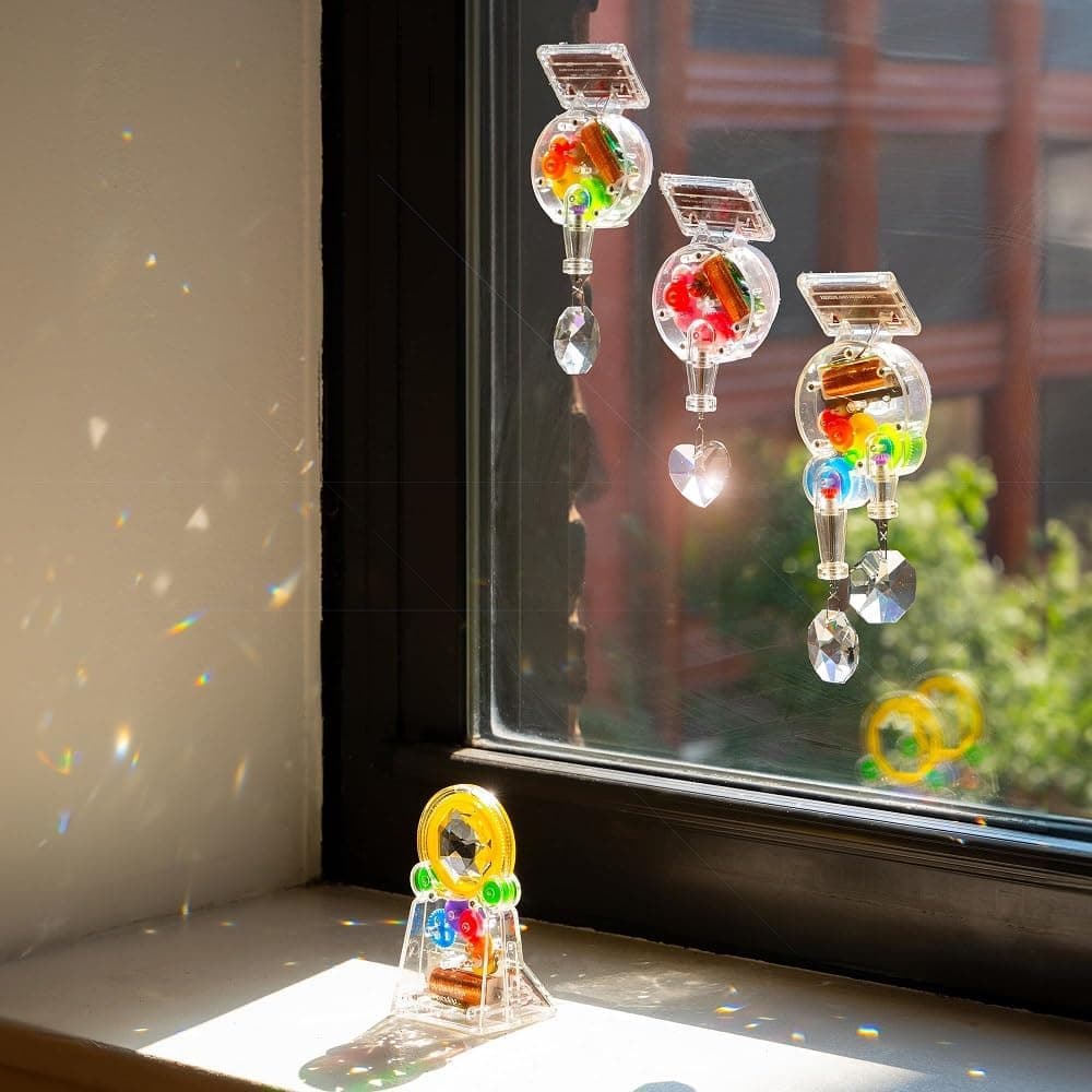Kikkerland Solar Powered Rainbow Maker – Prism Suncatcher, Fun Home Window Decor – Unique Gift for Christmas &amp; Birthdays – Single Crystal : Patio, Lawn &amp; Garden thumbnail 3