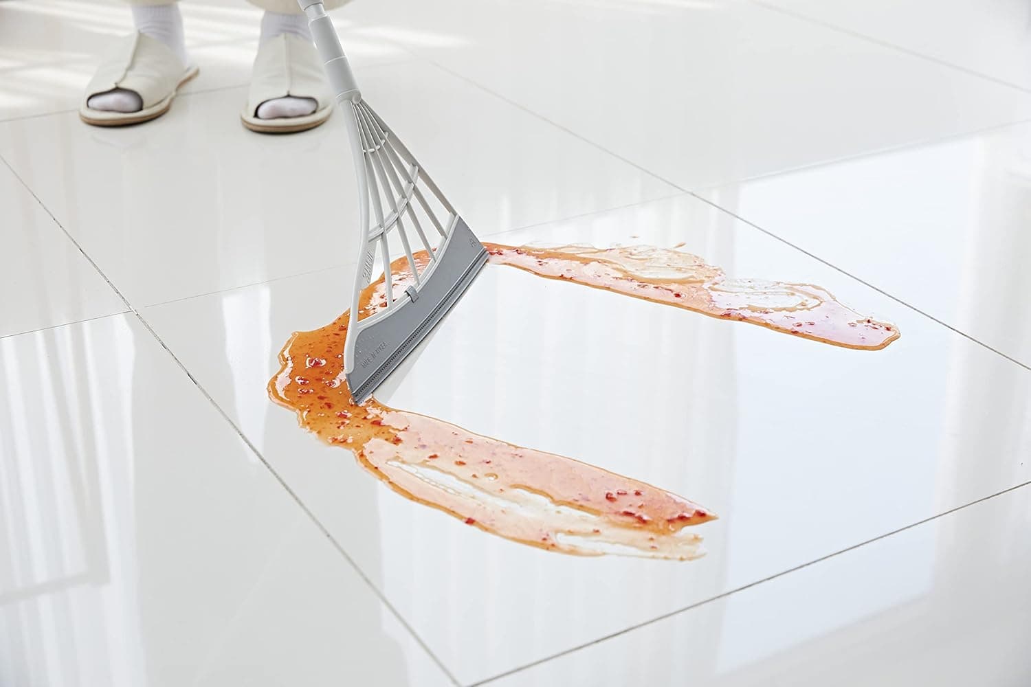 Original Broombi - All-Surface Silicone Broom, Squeegee, Pet Hair Remover - Smart Broom for Indoor Cleaning - Cleans Glass, Fine Dust, Hair, Liquids - for Smooth Floors, Rugs, Windows (Grey) : Health &amp; Household thumbnail 2