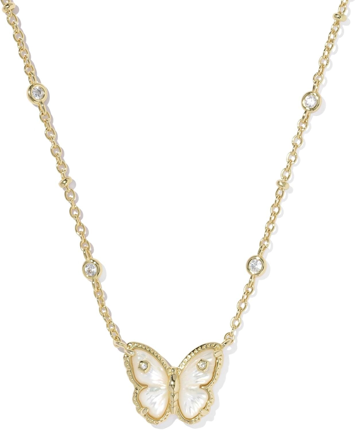 Kendra Scott Cailey Butterfly Pendant Necklace in Ivory Mother of Pearl image 1