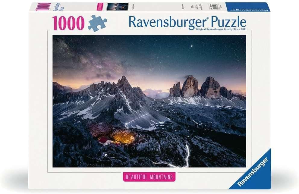 Ravensburger Beautiful Mountains - Three Peaks, Dolomites 1000 Piece Jigsaw Puzzle image 1