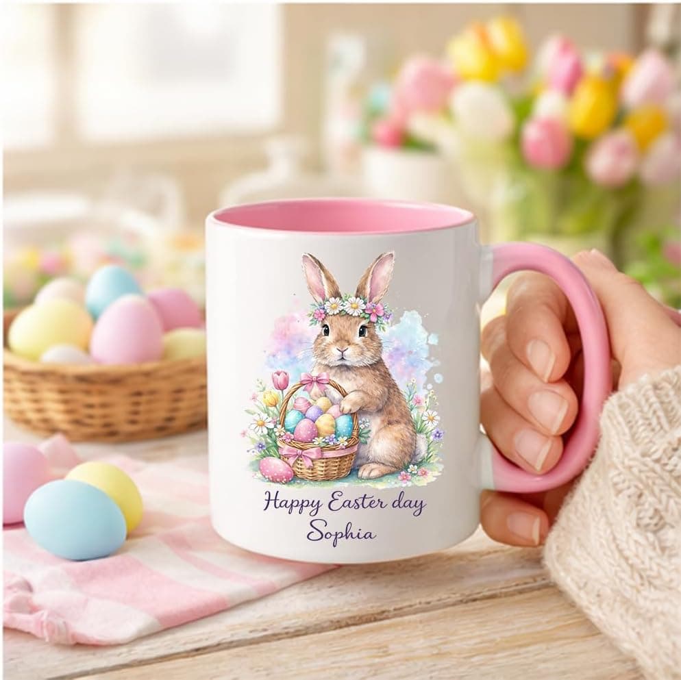 Personalized Easter Bunny Coffee Mug thumbnail 3