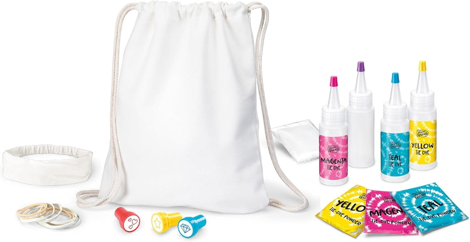 CRA-Z-Art Shimmer 'n Sparkle Tie Dye Fashion Tote and Headband Craft Kit thumbnail 4