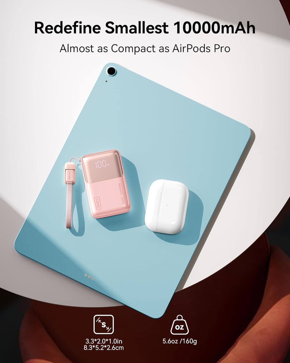 INIU Pocket Size Portable Charger, Ultra Small 10000mAh 45W PD Power Bank, Fast Charging Battery Pack, Travel Essentials Powerbank for iPhone 17 16 Pro Air, Xiaomi 17 Pro Max 16 15 14, S24 etc : Cell Phones &amp; Accessories thumbnail 2