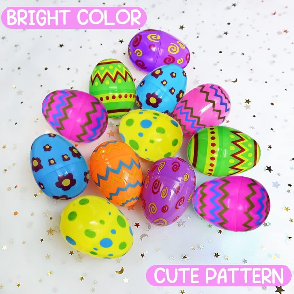 72-Piece Assorted Colorful Fillable Easter Eggs thumbnail 4