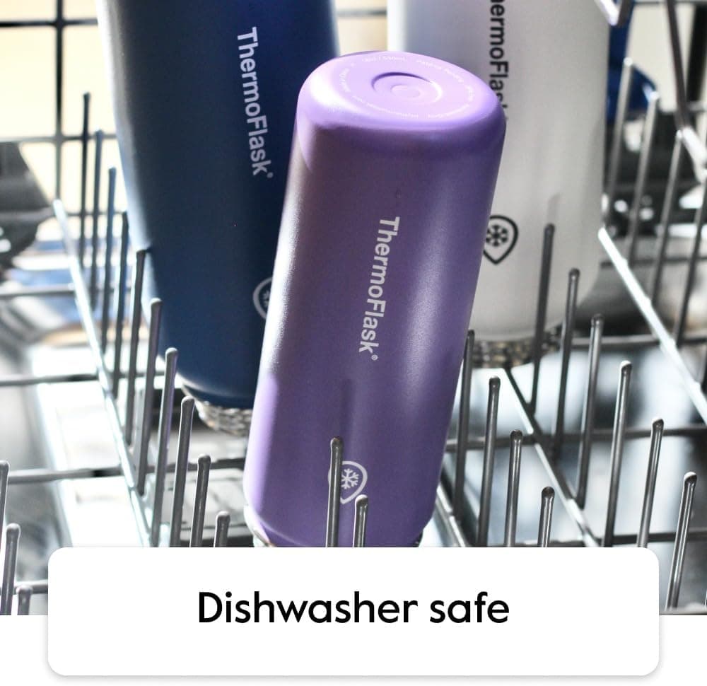 ThermoFlask Kids 16 oz Insulated Water Bottles with Straw Lid BPA-Free Stainless Steel Leakproof &amp; Spill-Proof Design Easy Clean Wide Mouth 2-Pack for School, Sports, Playdates, Red/Blue: Home &amp; Kitchen thumbnail 4