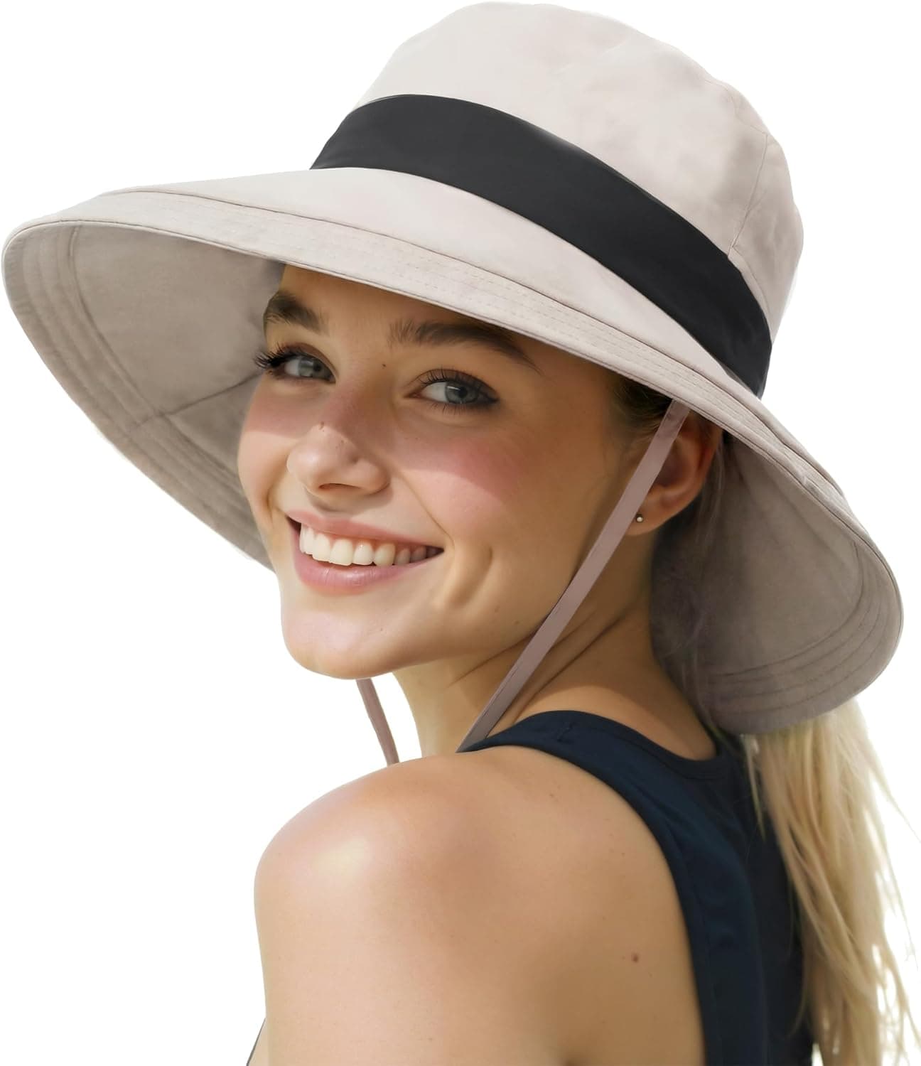 Senker Fashion Sun Hat with Ponytail Opening - UV Protection & Waterproof image 1