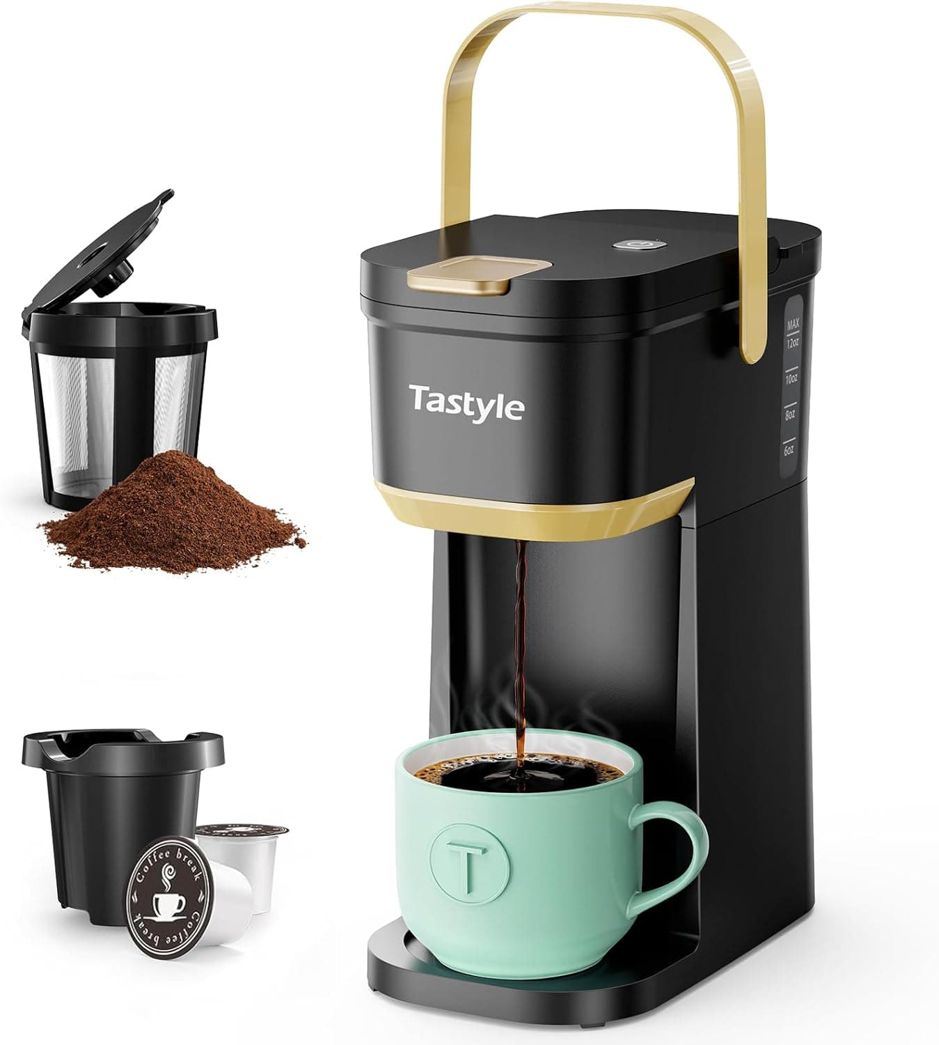 Tastyle Single Serve Coffee Maker with Portable Handle image 1