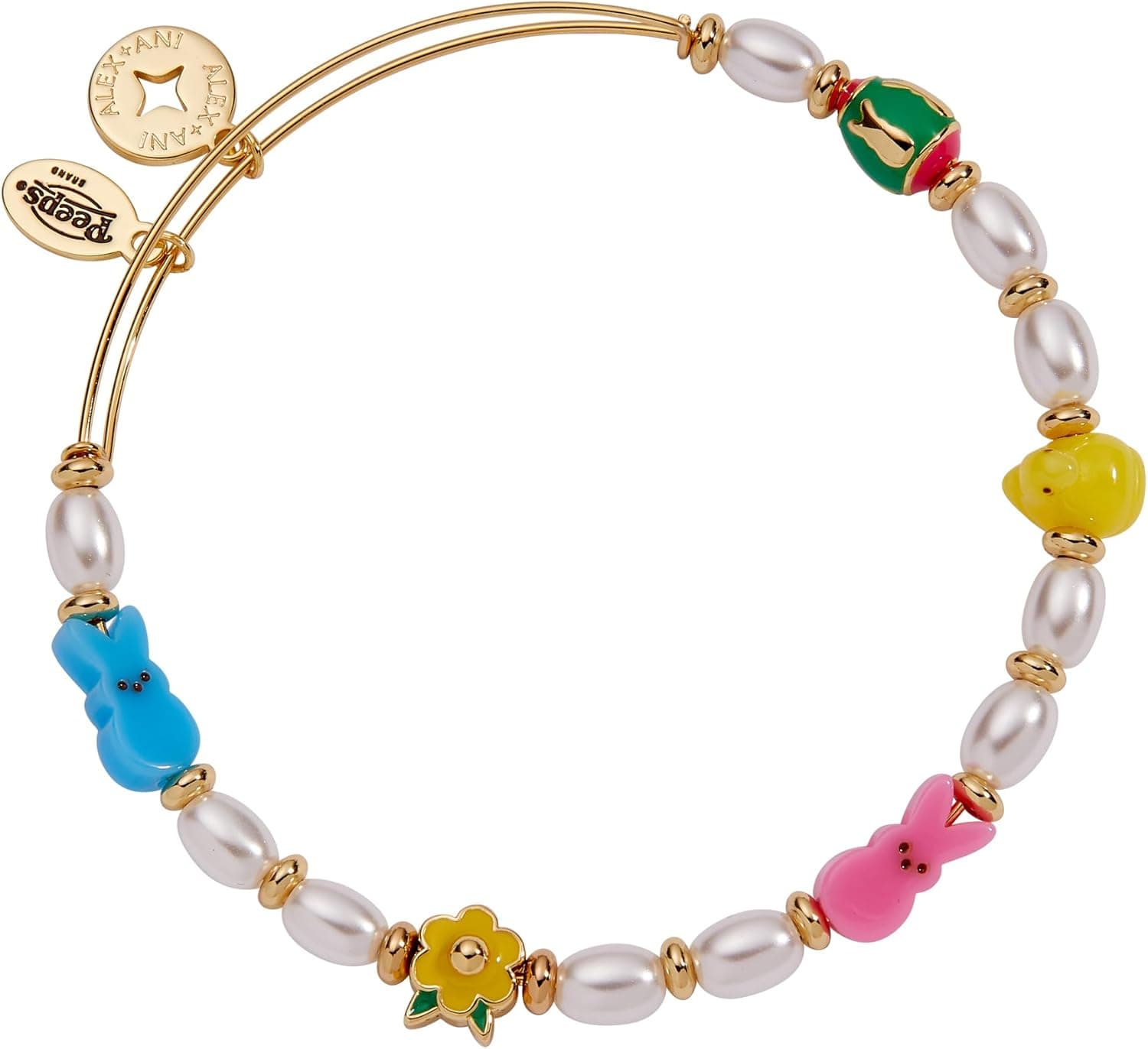 Alex and Ani PEEPS® Chick and Bunny Beaded Bangle thumbnail 2