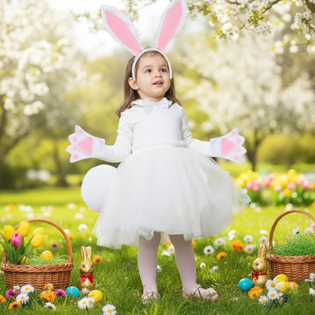 5-Piece Easter Bunny Costume Accessories Set for Kids thumbnail 2