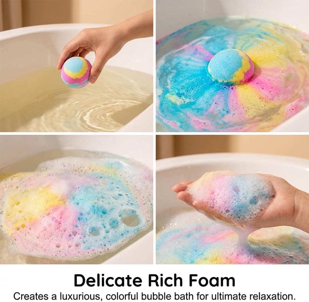 Ocean Toy Bath Salt Ball Sleeve Box Bath Bombs, 2026 New 12-Pack Bath Bombs with Surprise Spring Inside, Upgrade Easter Gifts Bubble Easter Basket Stuffers Easter Egg Fillers (Blue 12Pcs) : Beauty &amp; Personal Care thumbnail 3