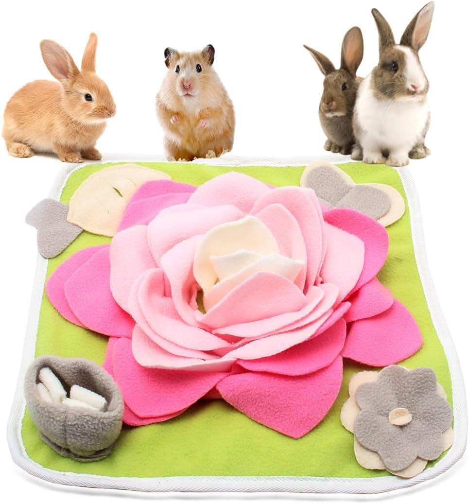 Rabbit Foraging Mat Snuffle Mat for Small Animals in Pink — Easter Gifts gift idea
